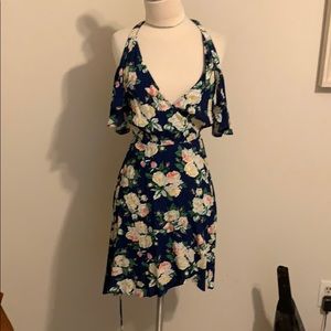 Privacy please floral wrap dress